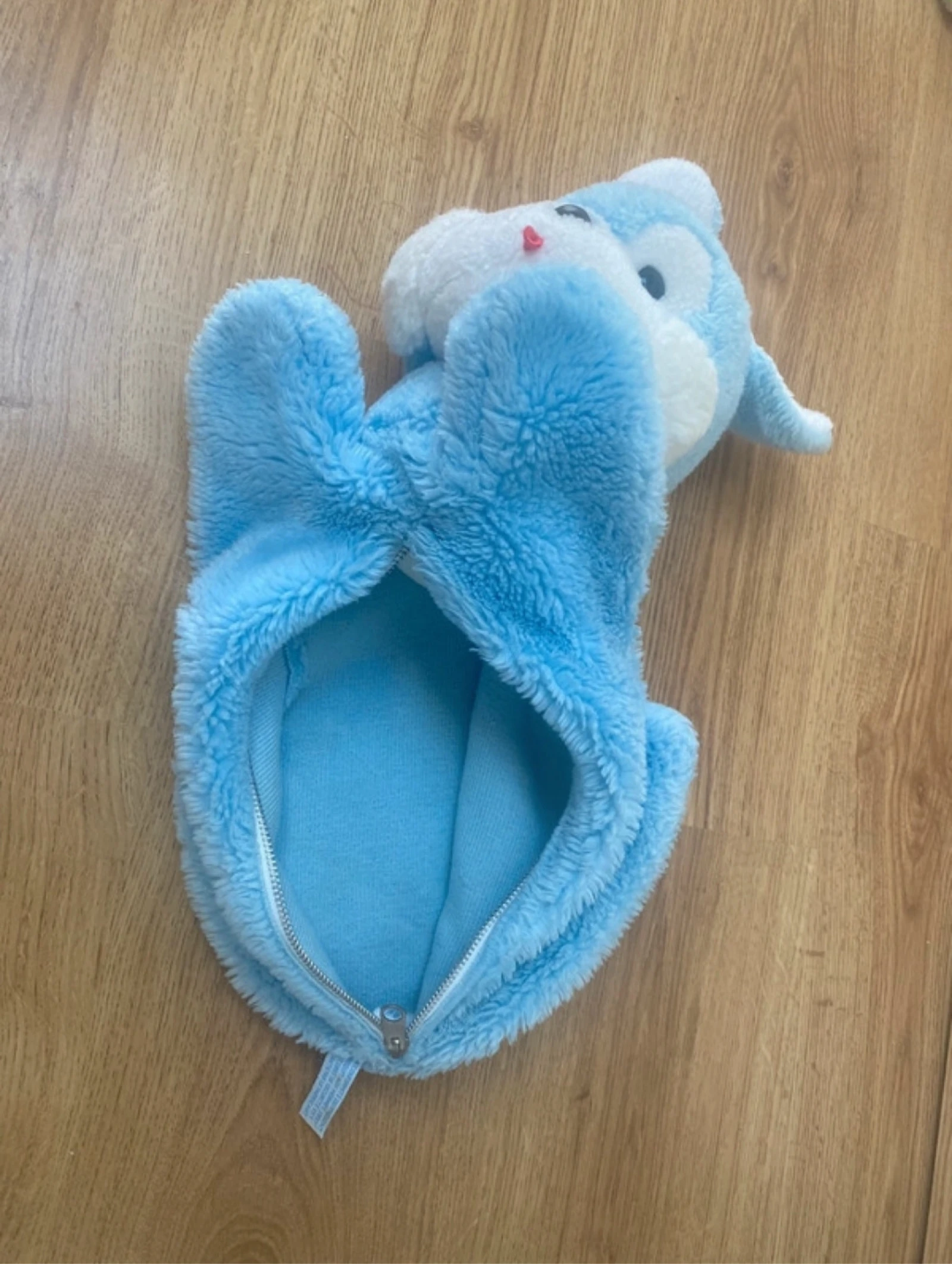 Urso de pelúcia coelho pijama vintage listrado azul e branco – photo 7